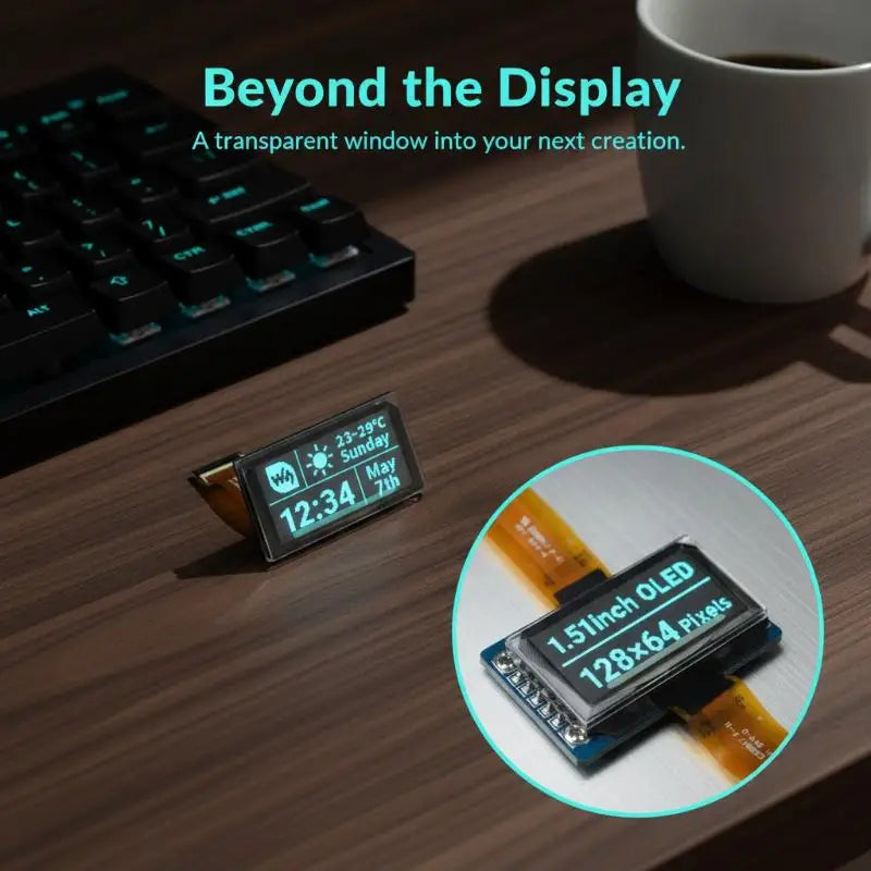 Transparent OLED Display Module SSD1309 Driver Multi-Board OLED Display Module Qme