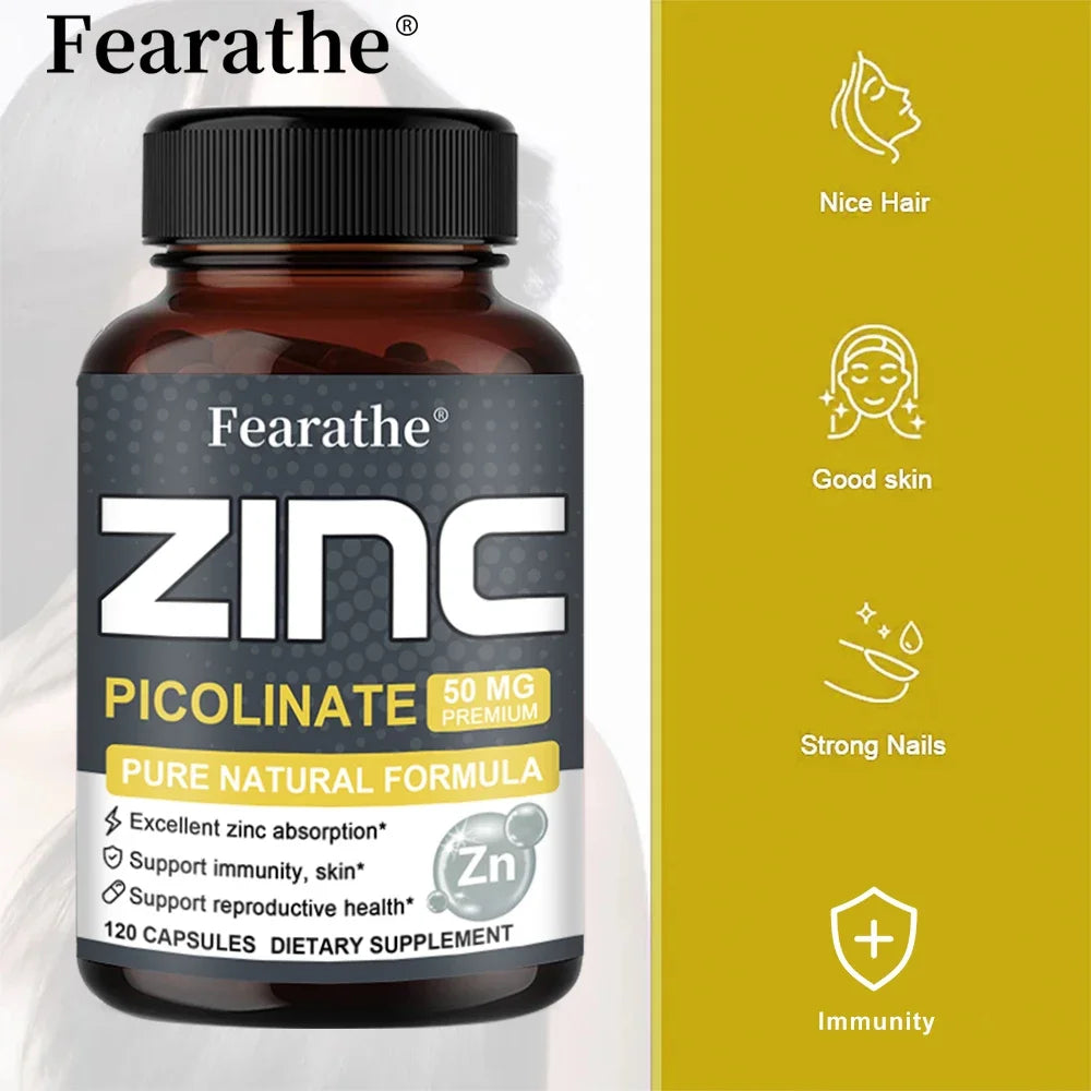 Zinc Picolinate 120 Vegan Capsules – Immune & Skin Support Zinc Supplement Qst
