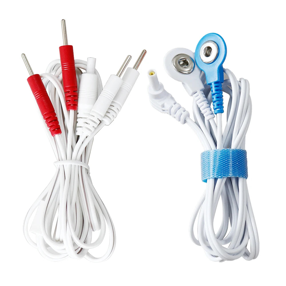 TENS EMS Electrode Lead Wires – Silver Fiber Massage Cables Electrode Lead Wire Qst