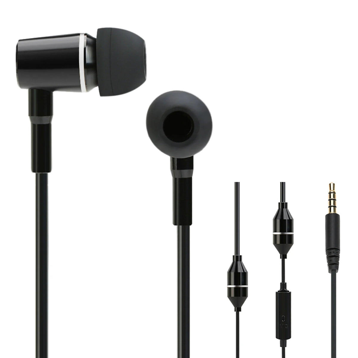 FC12 Air Tube Earphones 3.5mm Wired In-Ear Headset with Mic Wired In-Ear Earphones Qst
