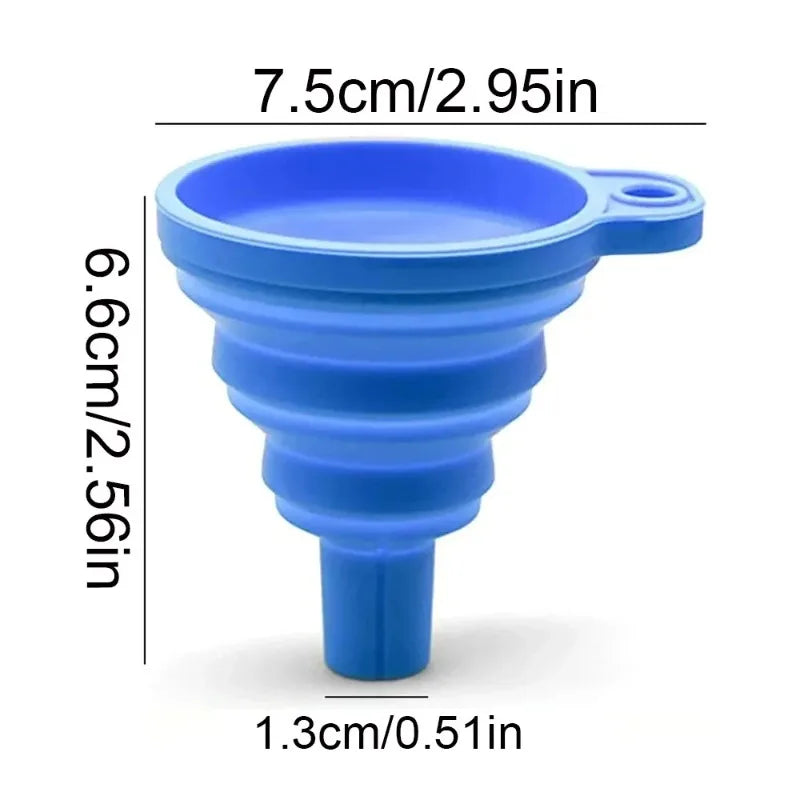 Foldable Silicone Car Funnel – Engine Oil, Petrol & Washer Fluid Car Fluid Funnel Qme