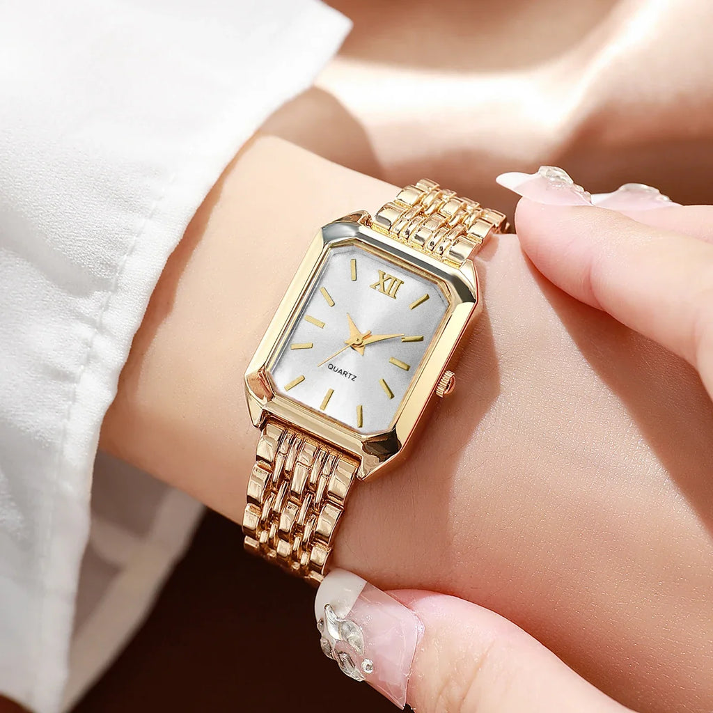 Women's Elegant Rectangle Analog Quartz Watch – 8 Colors Analog Quartz Watch Qme