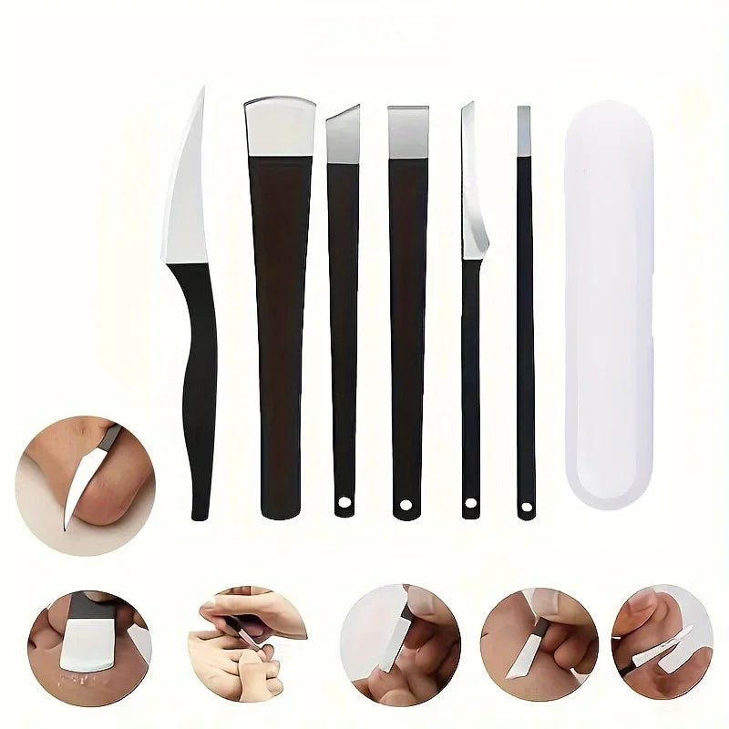 Stainless Steel Foot Care Exfoliating Scraper & Nail Kit Foot Care Kit Qme