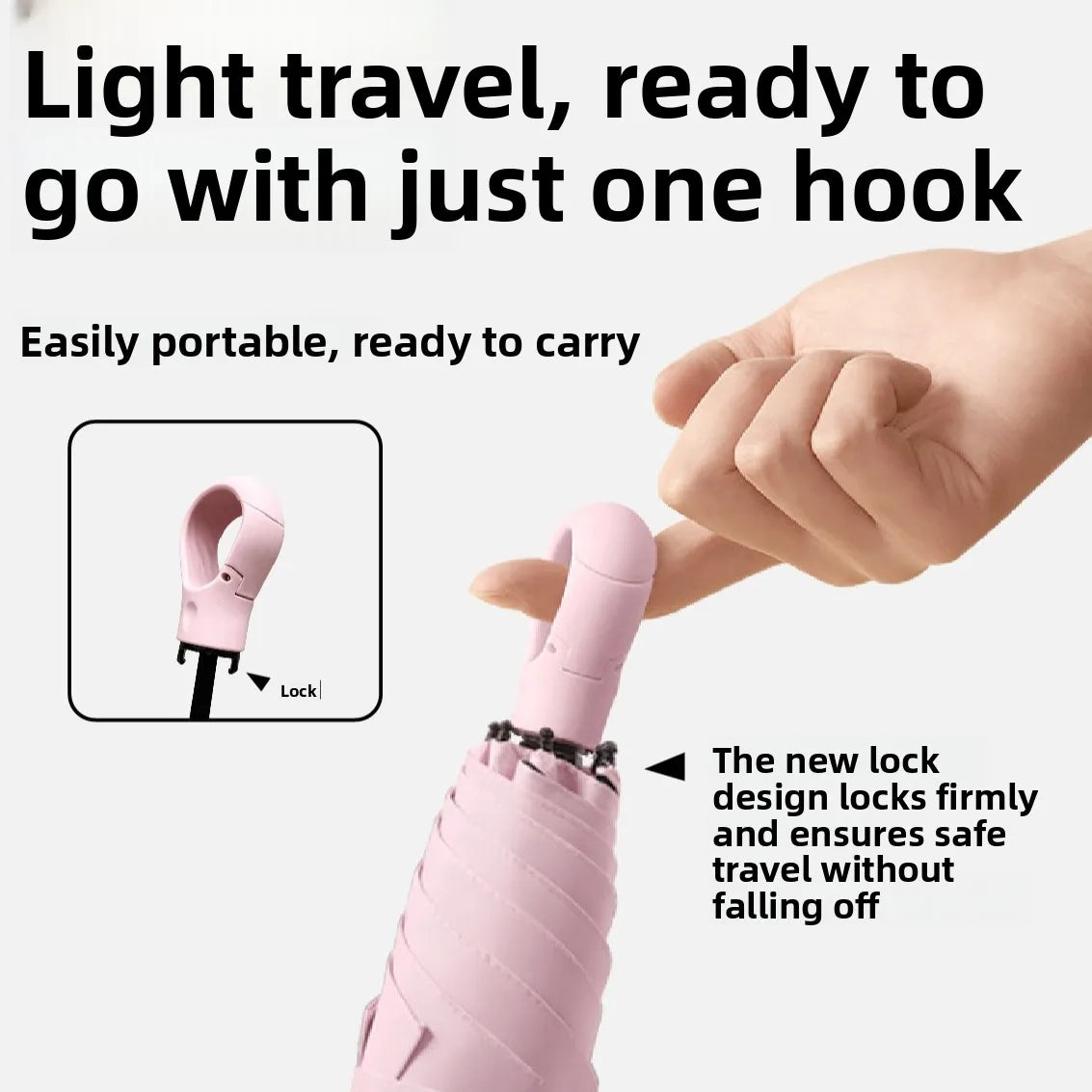 UV Protection Mini 5-Fold Ultralight Portable Umbrella Compact Travel Umbrella Qst