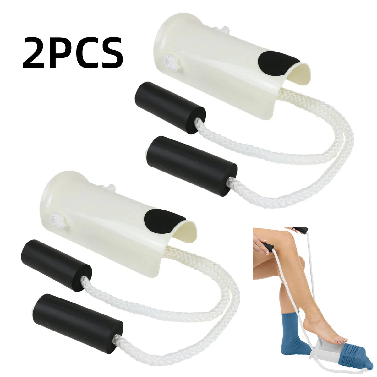 Sock Aid with Easy Grip Foam Handles – Dressing Helper Daily Living Aid Qst