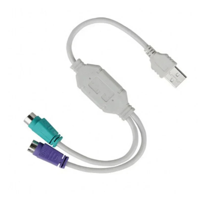 USB Male to PS/2 Female Adapter Cable – Plug & Play Keyboard USB PS/2 Adapter Qme