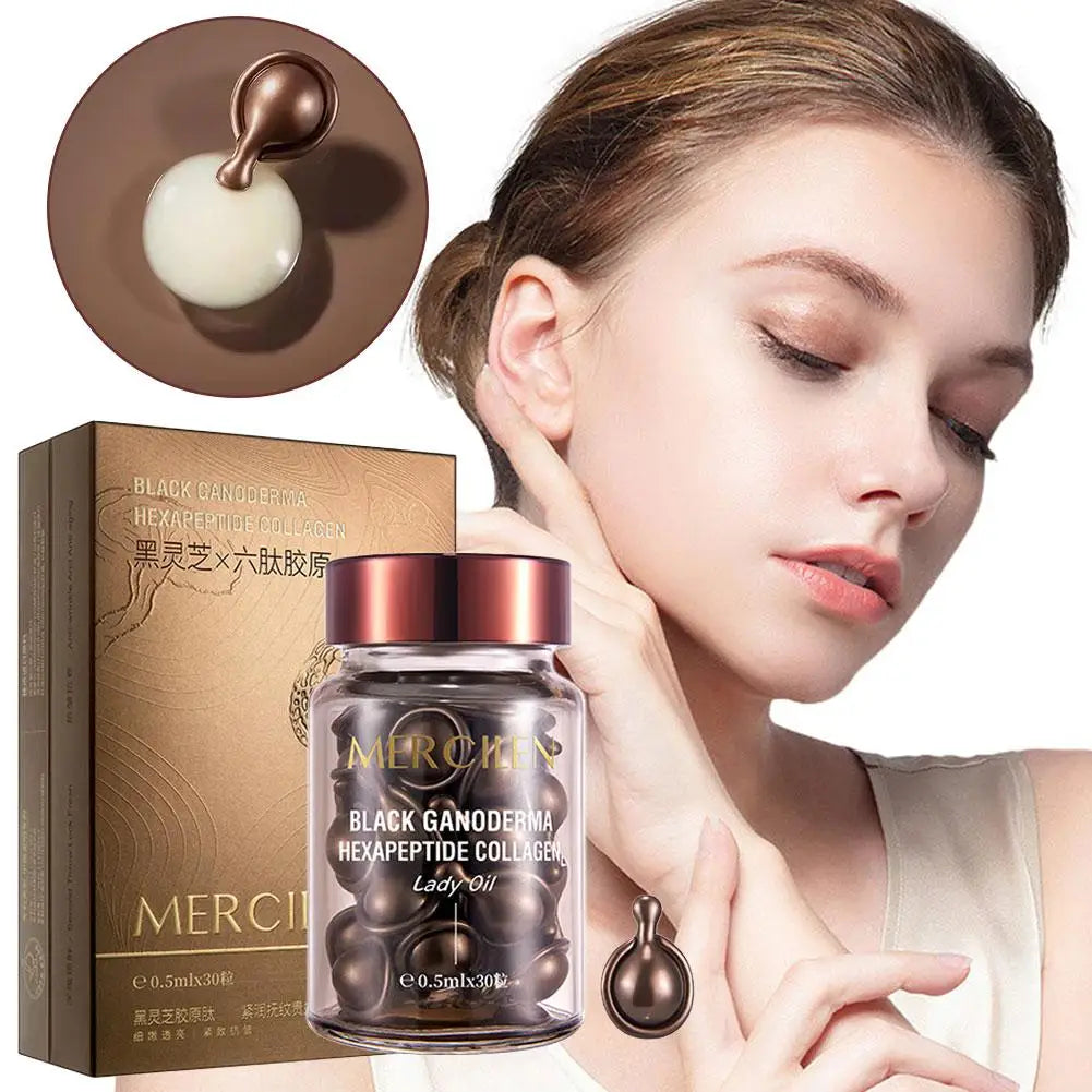 Black Ganoderma Collagen Eye Cream Hydrating Ampoules 30pc Hydrating Eye Cream Qme