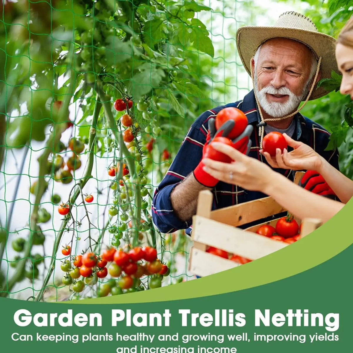 Garden Plant Climbing Trellis Net – Tomatoes, Flowers & Veg Plant Climbing Net Qme