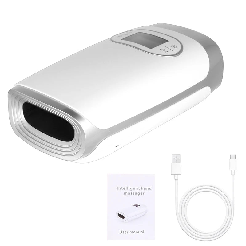 Windaily Wireless Hand Massager – Heat & Air Compression Hand Massager Device Qst White No Box