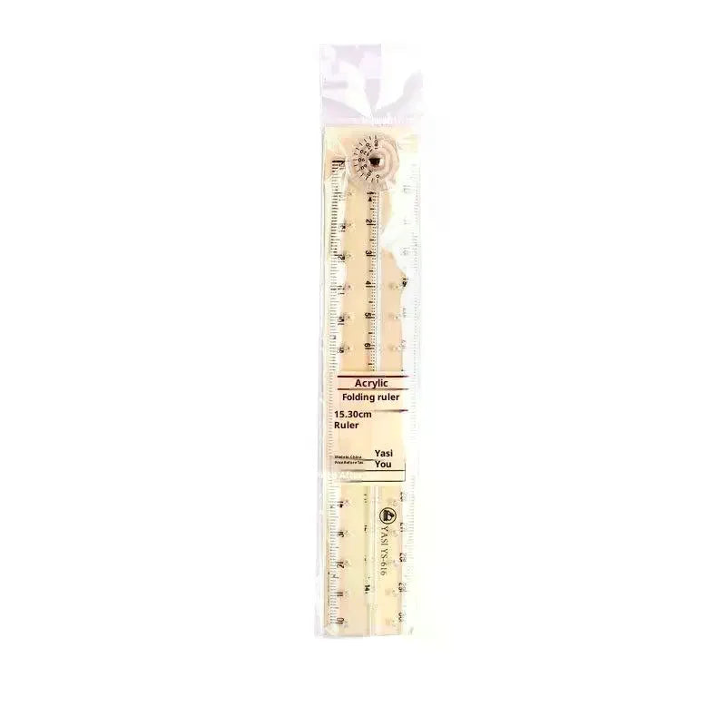 Acrylic Transparent Folding Ruler 15-30cm – Drawing & Measuring Folding Ruler Qme