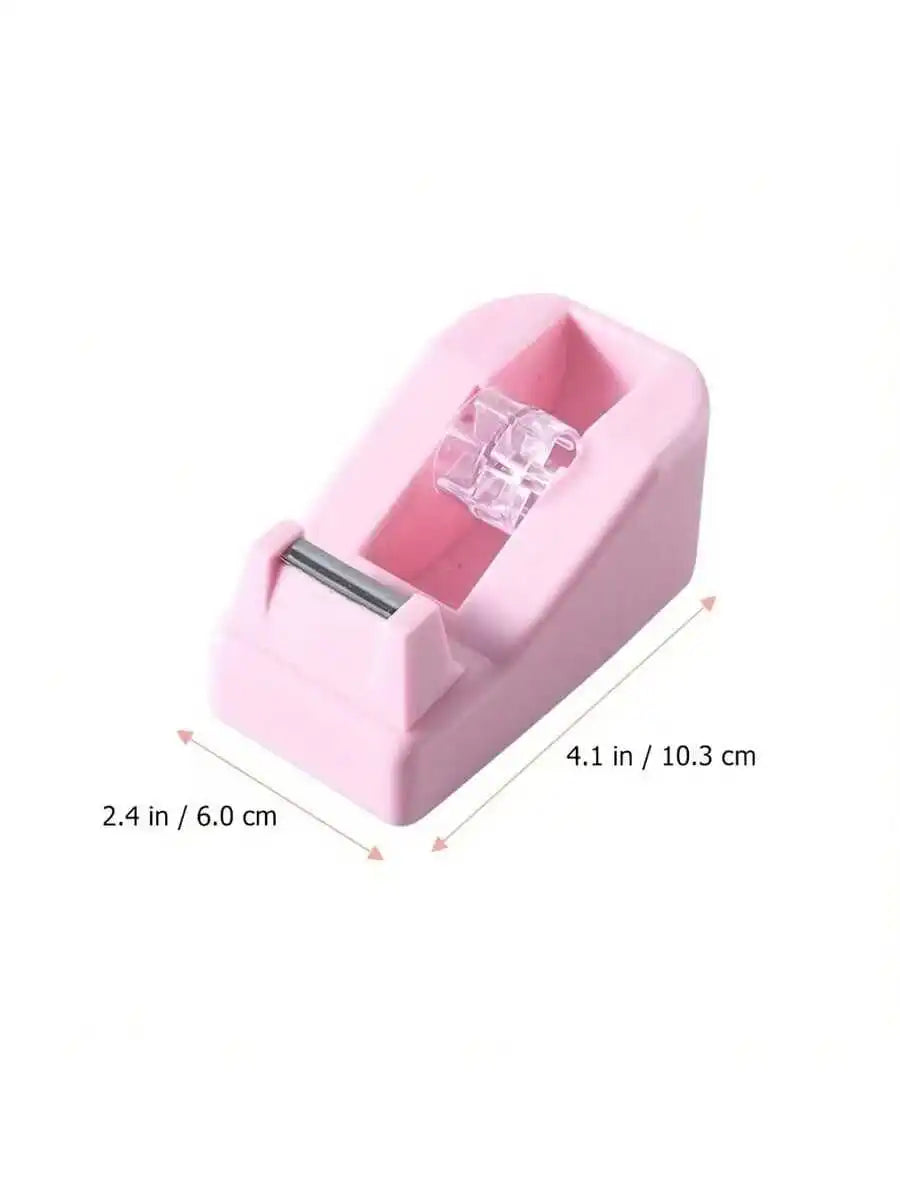 Macaron Sticker Dispenser & Adhesive Cutter – Cute Desk Accessory Sticker Tape Dispenser Qme 1pc