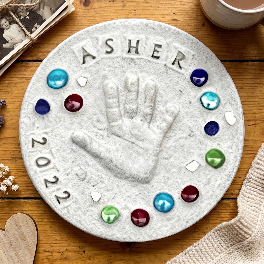 Large DIY Handprint Stepping Stone Kit – Family Keepsake Craft DIY Craft Kit Qme