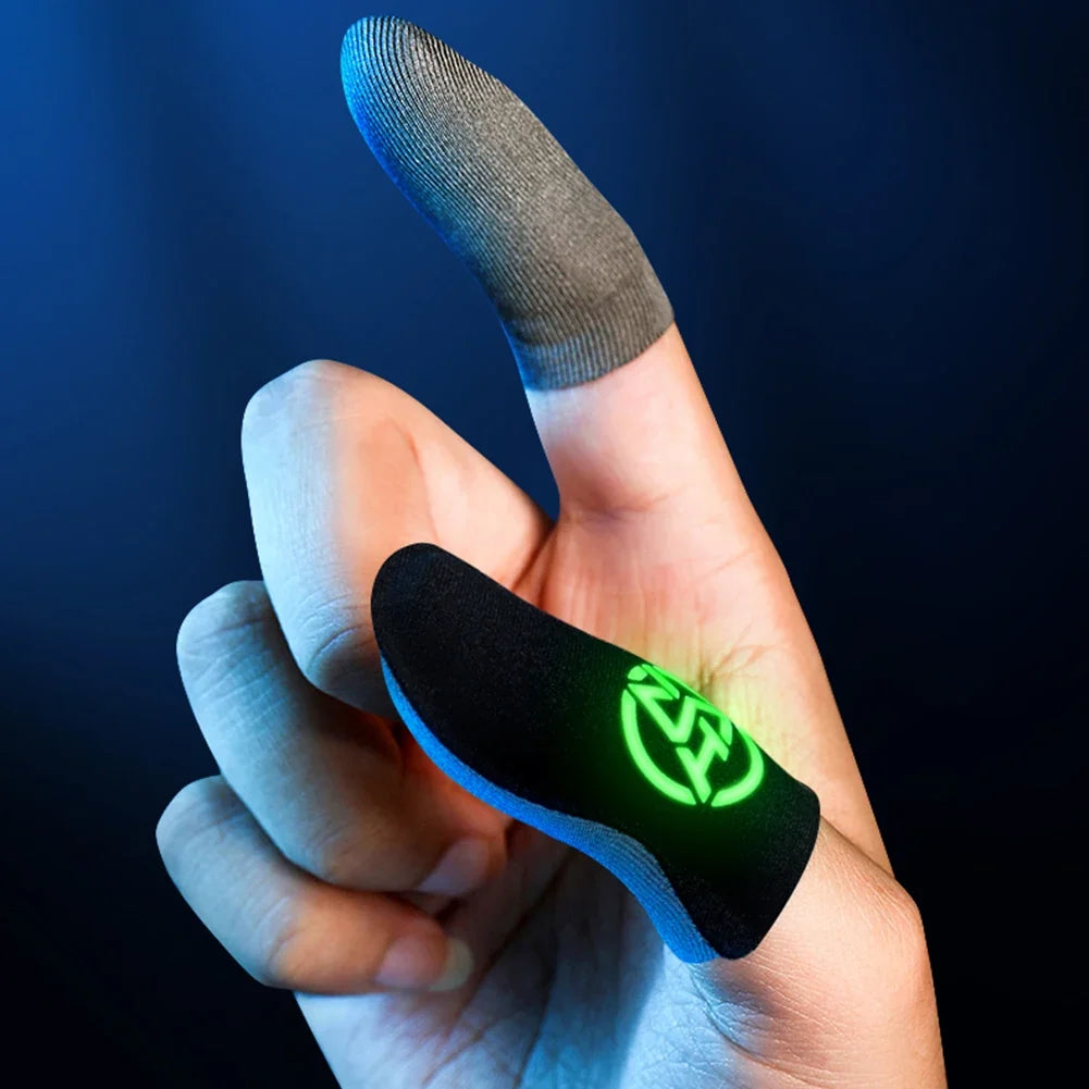Luminous Finger Thumb Sleeve Gloves – Breathable & Sweat-Proof Gaming Finger Sleeves Qme