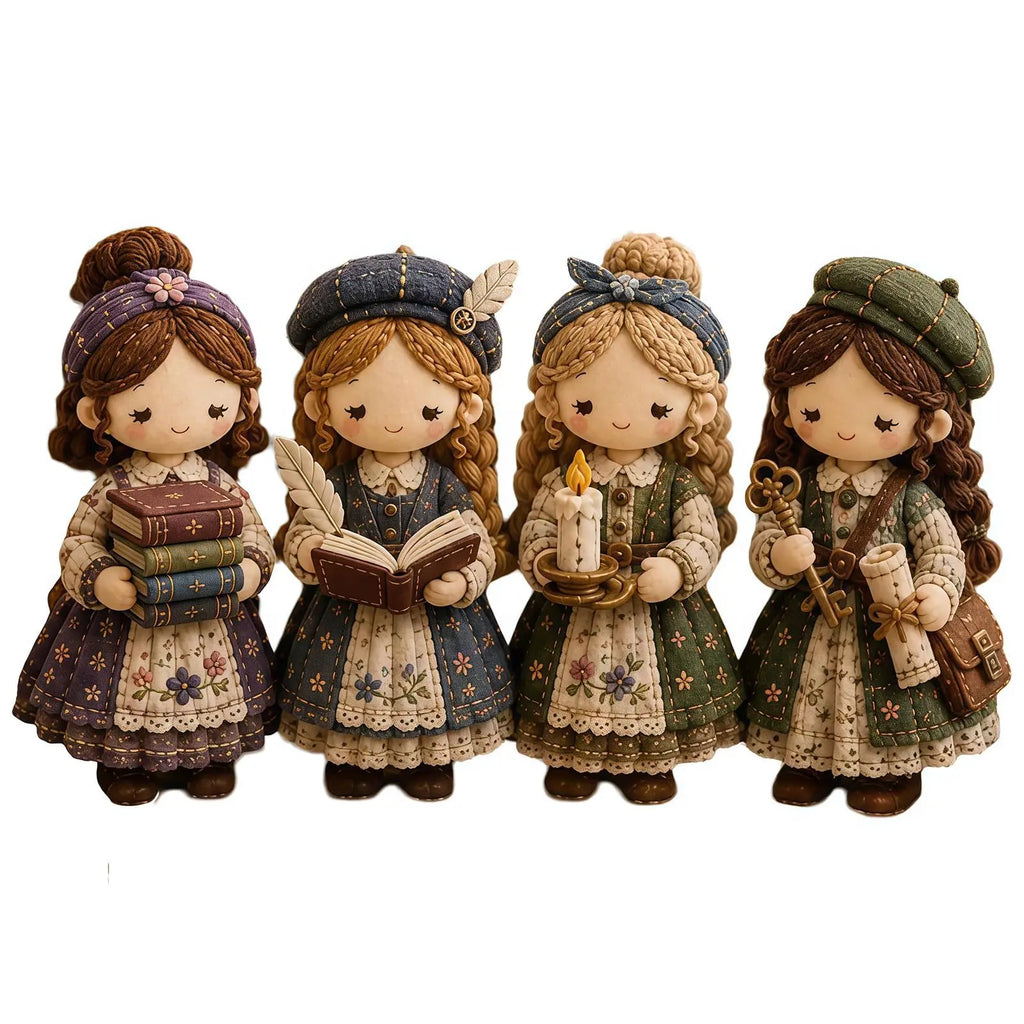 Girls DIY Felt Doll Patchwork Sewing Kit – Beginner Craft Set DIY Sewing Craft Kit Qme