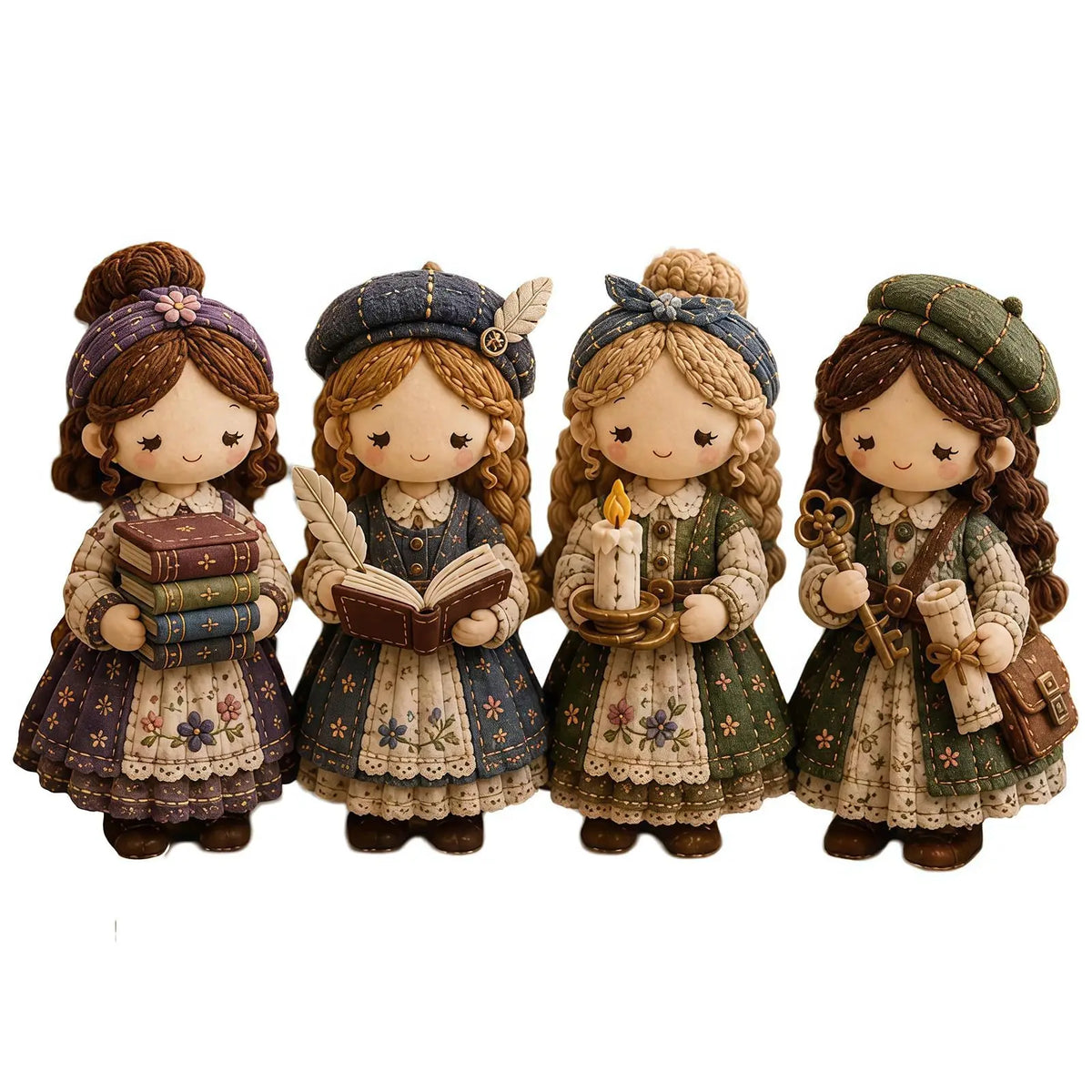 Girls DIY Felt Doll Patchwork Sewing Kit – Beginner Craft Set DIY Sewing Craft Kit Qme