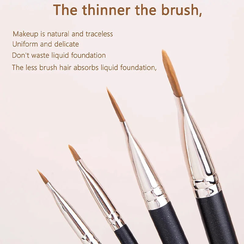 Ultra-Thin Foundation & Concealer Makeup Brush Set – 4 Sizes Makeup Brush Set Qme