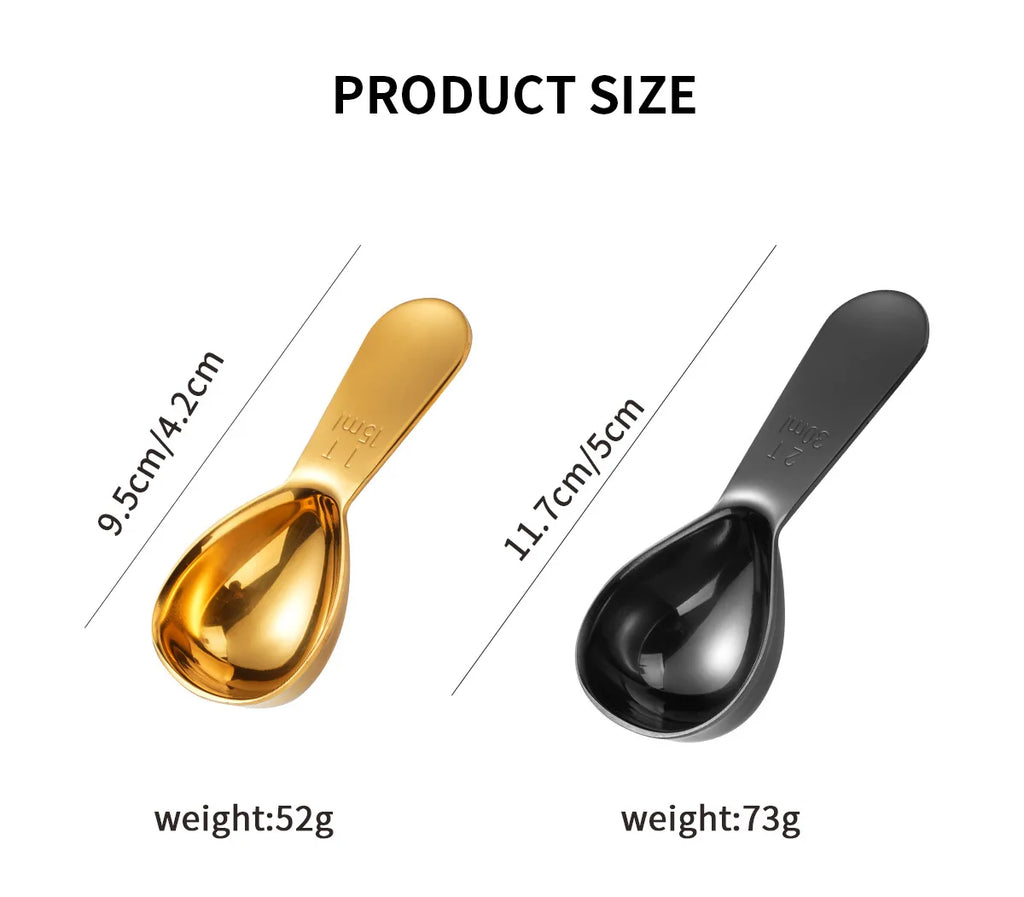 Stainless Steel Short Handle Measuring Spoon – Coffee & Baking Measuring Spoon Qme