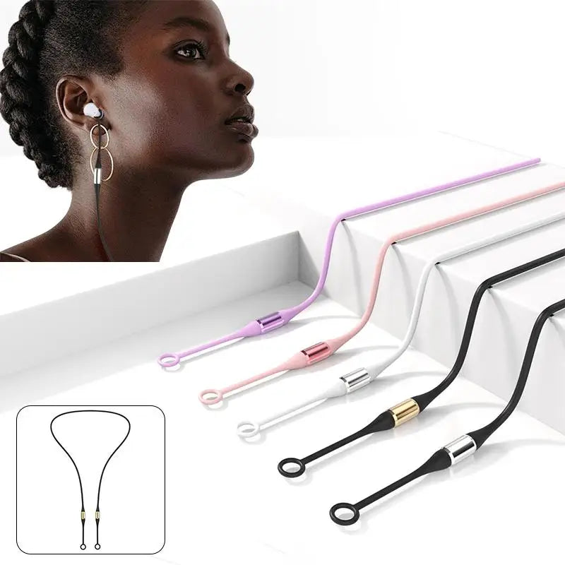 Magnetic Earplug Lanyard – BPA-Free Flexible Silicone Anti-Lost Earplug Lanyard Qme