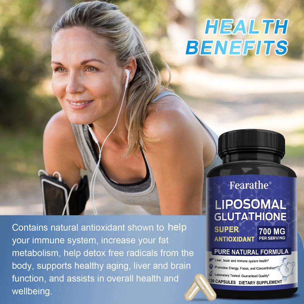 Liposomal Glutathione 700mg – Max Absorption Antioxidant Capsules Antioxidant Supplement Qst