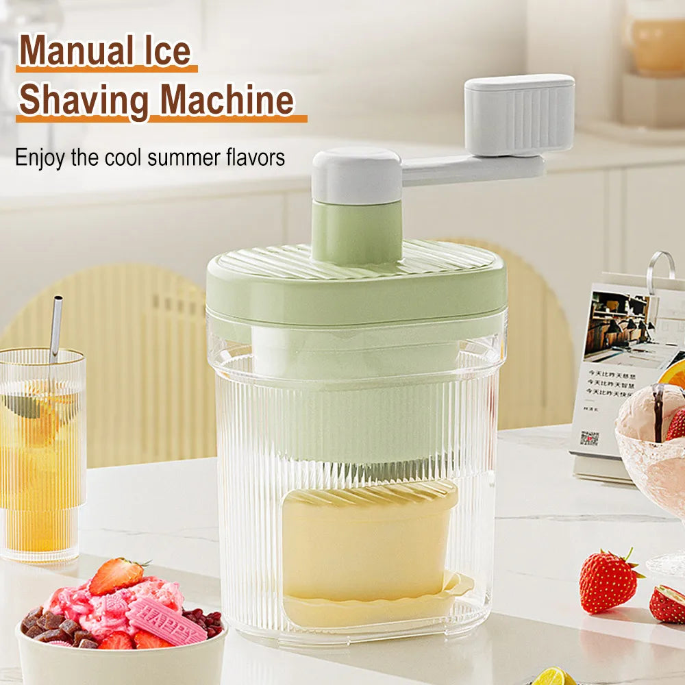 Manual Hand-Crank Ice Crusher – Portable Shaved Ice Maker Manual Ice Crusher Qst