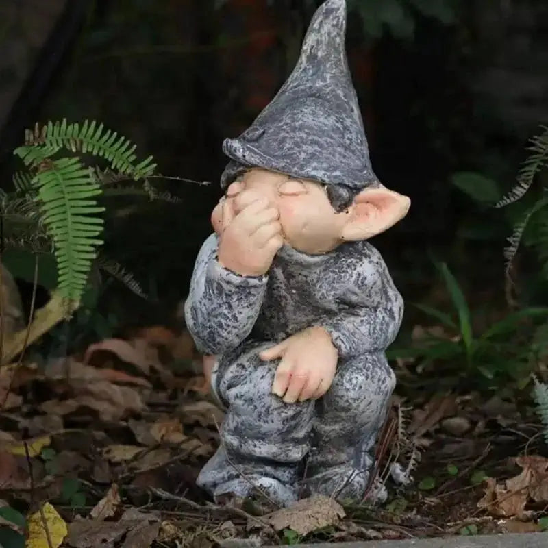 Naughty Dwarf Resin Garden Statue | Lawn & Balcony Decor Garden Statue Qme