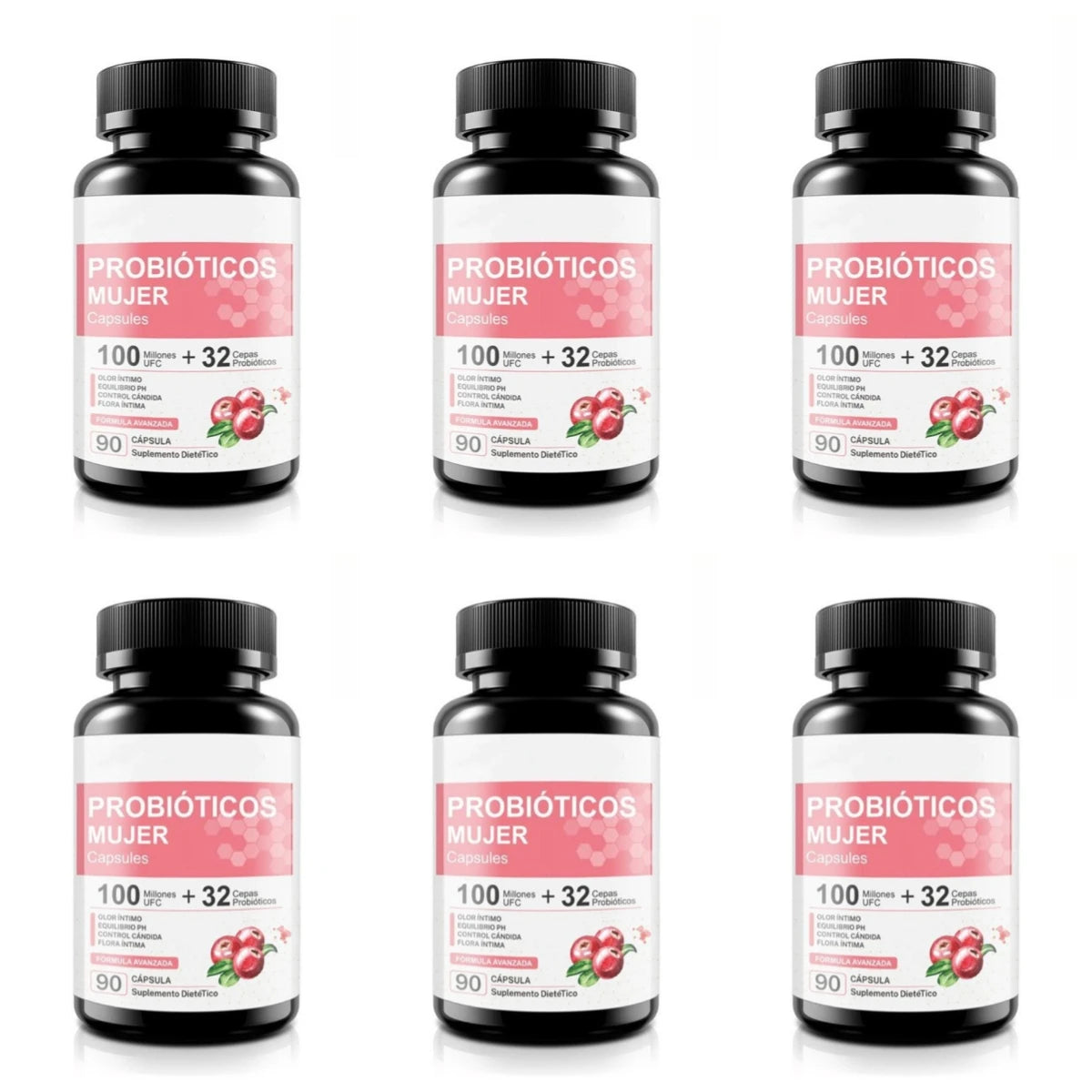 Probiotics for Women – 32 Strains, 100M CFU, 90 Capsules Probiotic Supplement Qst 6 bottles