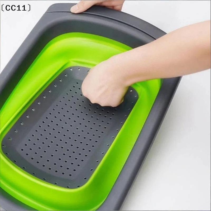 Foldable Silicone Colander – Fruit & Vegetable Washing Basket Foldable Colander Qme
