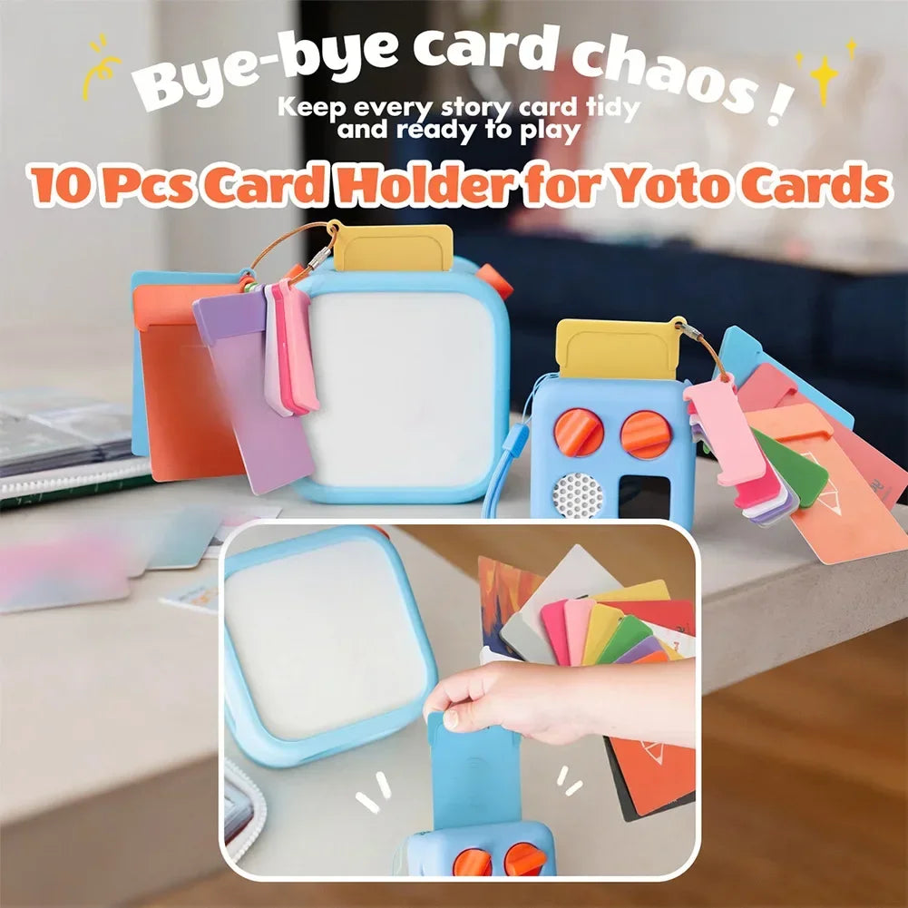 Reusable Yoto Card Holder with Metal Ring Loop | Travel Case Card Organizer Case Qme