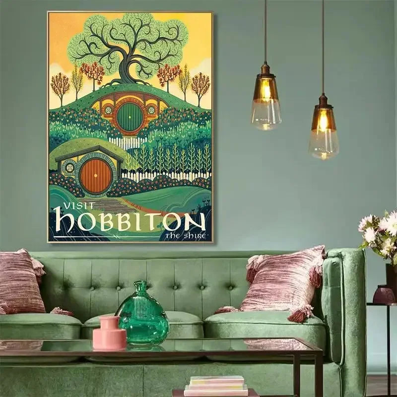 Fantasy Castle Retro Canvas Print – Vintage Wall Art Poster Canvas Wall Art Qst