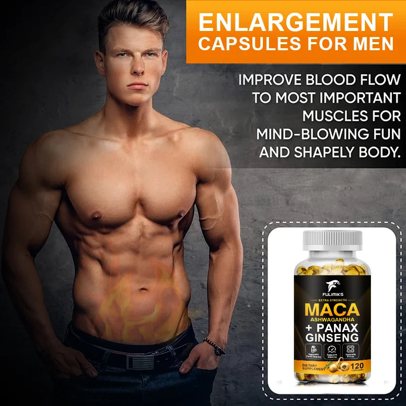 Maca & Ashwagandha Capsules – Stamina, Balance & Wellness Herbal Supplement Capsules Qst