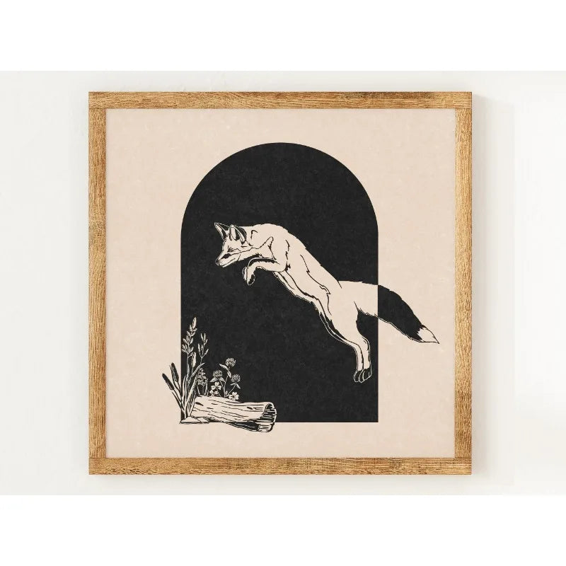 Yin Yang Cats Celestial Canvas Print – Boho Astrology Wall Art Canvas Wall Art Qst 6 20x30cm Unframed