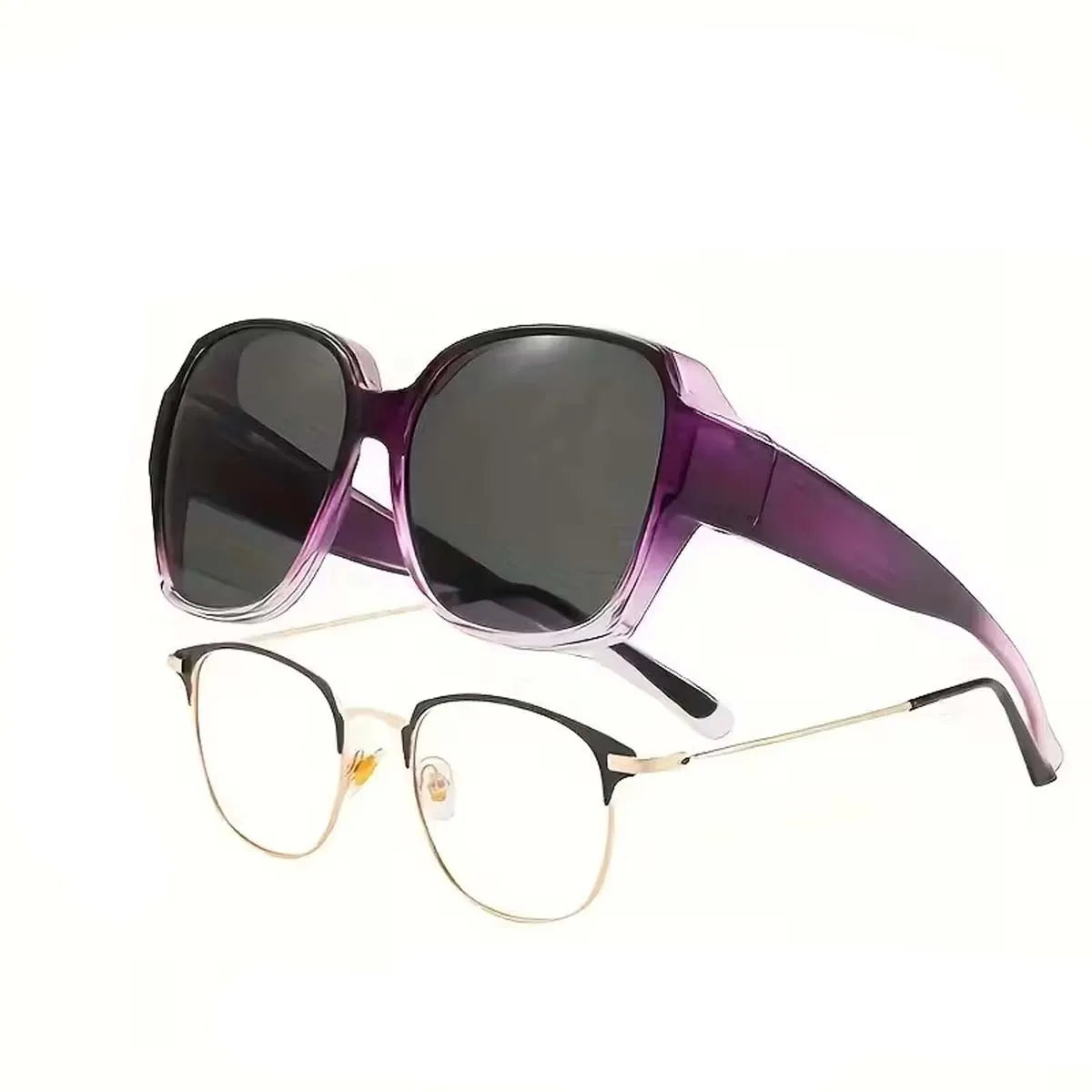 VOPHA Fit-Over Sunglasses Oversized UV400 Square Shades T01 Fit-Over Sunglasses Qst
