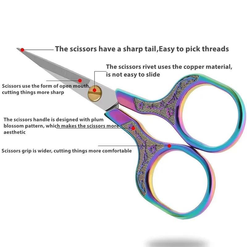 Kawaii Titanium Scissors – Vintage Carved Sewing & Craft Craft Scissors Qme