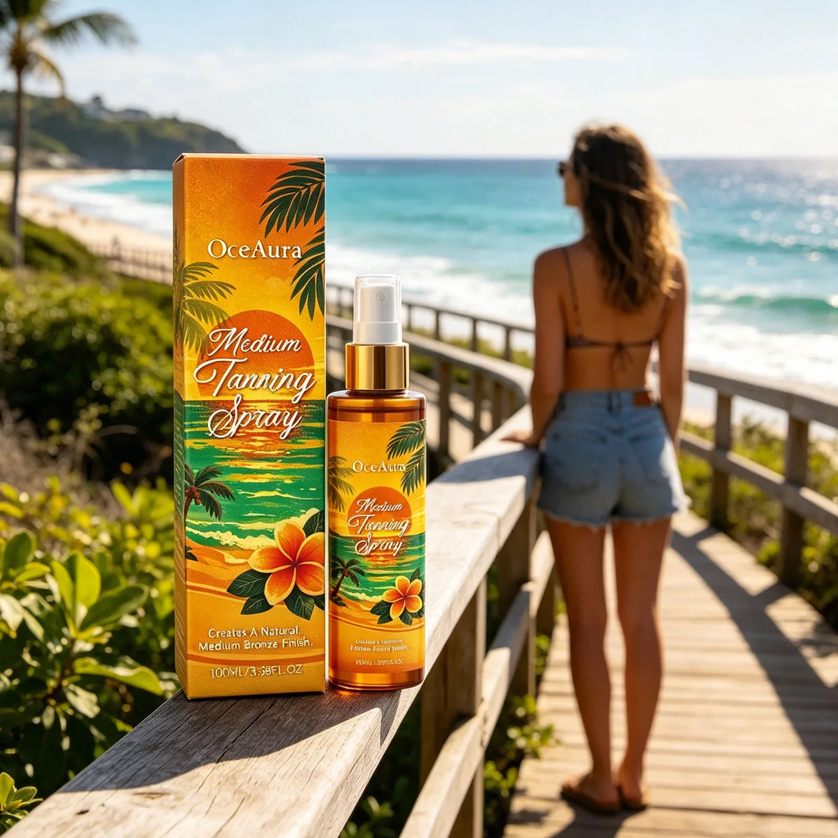 Oceaura Self Tanning Spray – Long-Lasting Bronzer for Deeper Glow Self Tanning Spray Qme