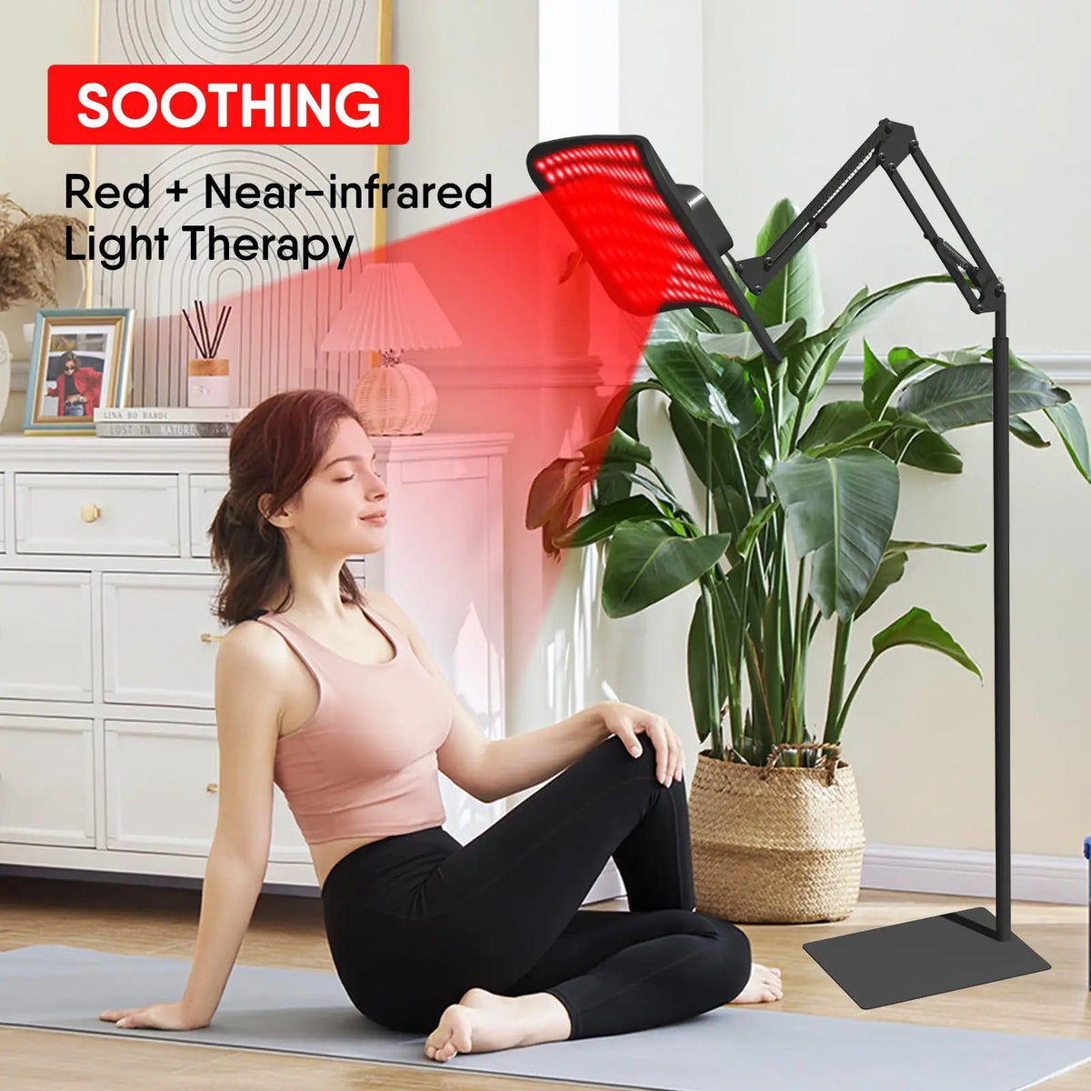 Red Light Therapy Panel 660nm 850nm with Adjustable Stand | ZONGKUNG Red Light Therapy Panel Qst