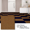 Self-Adhesive Carpet Tiles 30x30cm – Non-Slip Floor Mat Carpet Floor Tile Qst brown 30X30cm-20pcs