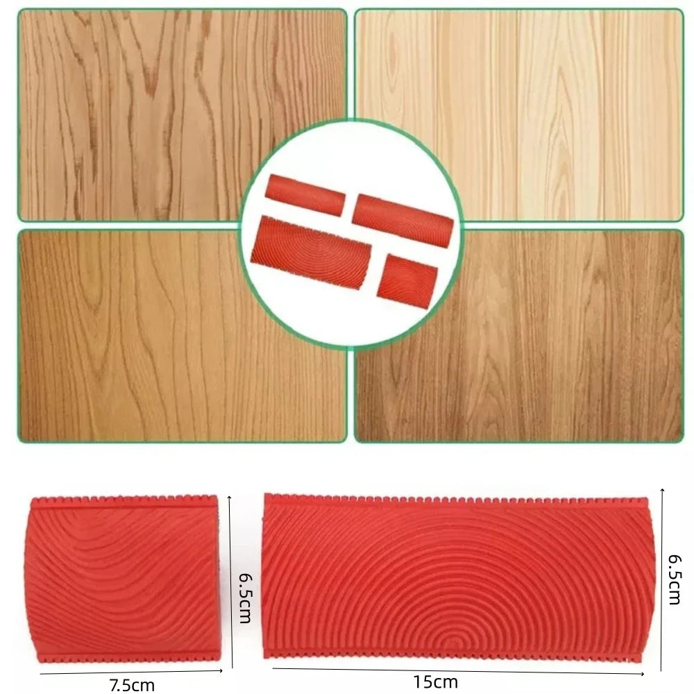 DIY Rubber Texture Paint Roller – Wall & Furniture Decor Texture Paint Roller Qme