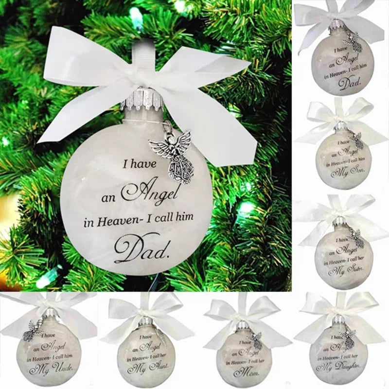 Christmas Tree Feather Ball Ornament – Angel Keepsake | 10 Colors Christmas Ornament Qme