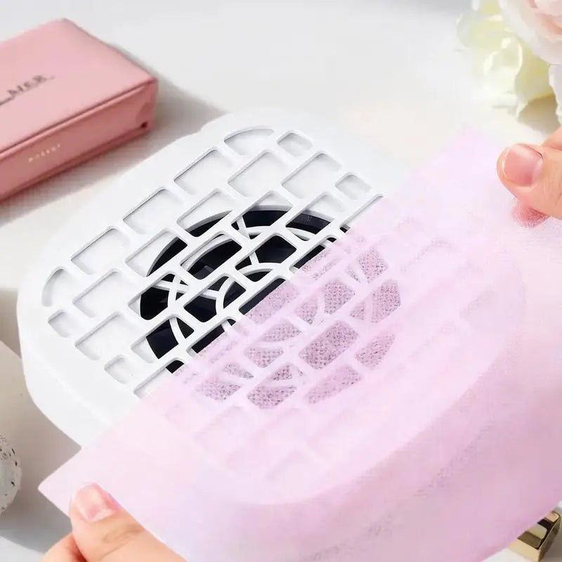 100-Sheet Nail Dust Collector Filter Cotton Replacement Nail Vacuum Filter Qst