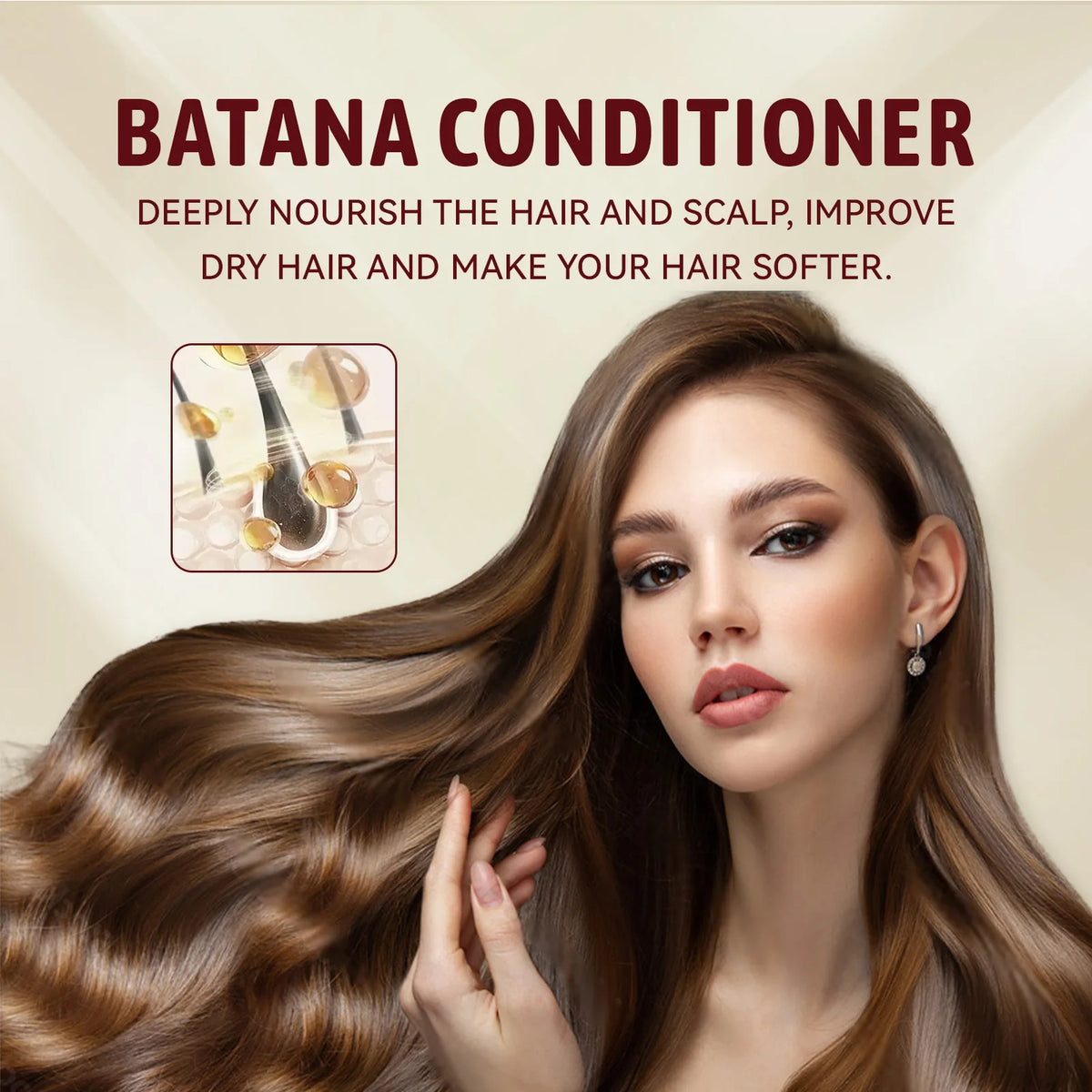 HOEGOA Batana Oil Hair Conditioner – Smooth, Moisturize & Strengthen Hair Conditioner Qst