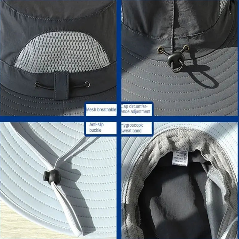 Large Head Sun Hat – Breathable Adjustable Outdoor Cap Outdoor Sun Hat Qme