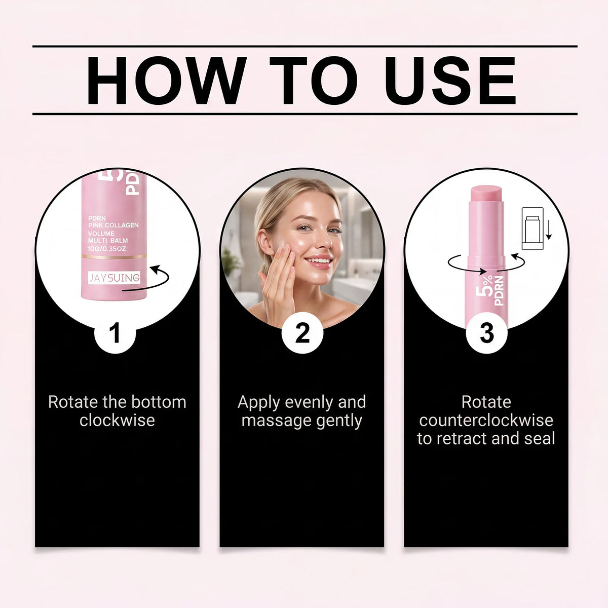 PDRN Pink Collagen Moisturizing Balm Stick for Face & Lips Moisturizing Balm Stick Qst
