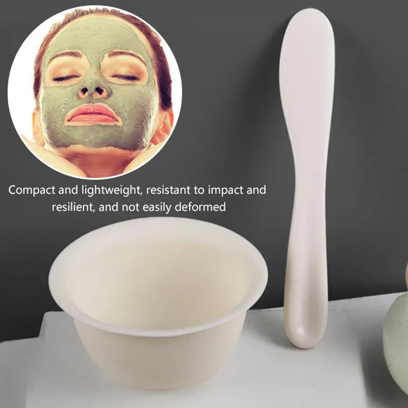 DIY Facial Mask Mixing Bowl & Applicator Kit | Spatula Set Mask Applicator Set Qme onesize