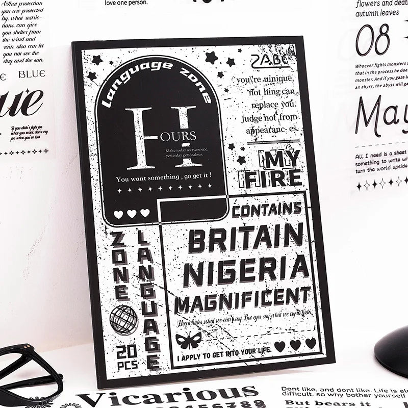 English Alphabet Large Sticker Book – DIY Scrapbook & Collage Craft Sticker Book Qme