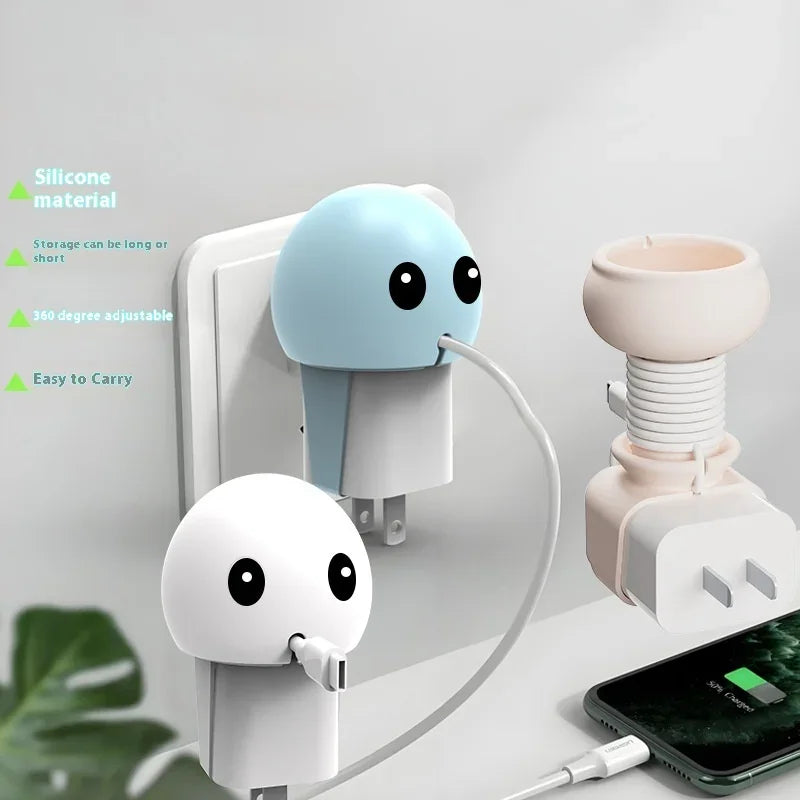Cartoon Silicone Cable Winder & Charger Protector Buckle Cable Winder Buckle Qme