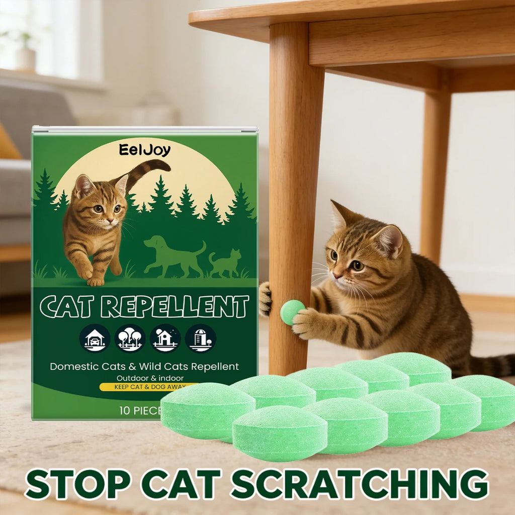 Indoor Cat Repellent Pill – Stops Biting, Gnawing & Scratching Cat Behavior Deterrent Qme