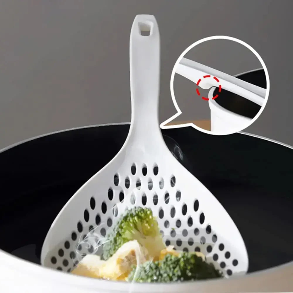 Slotted Pasta Spoon Strainer Scoop Skimmer Set with Handle Slotted Spoon Set Qme
