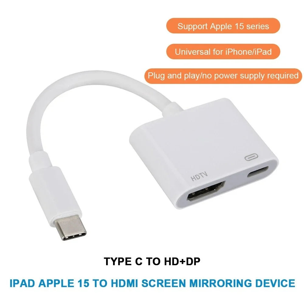 USB-C to HDMI 4K Adapter | 2-in-1 with 100W PD Charging USB-C HDMI Adapter Qme