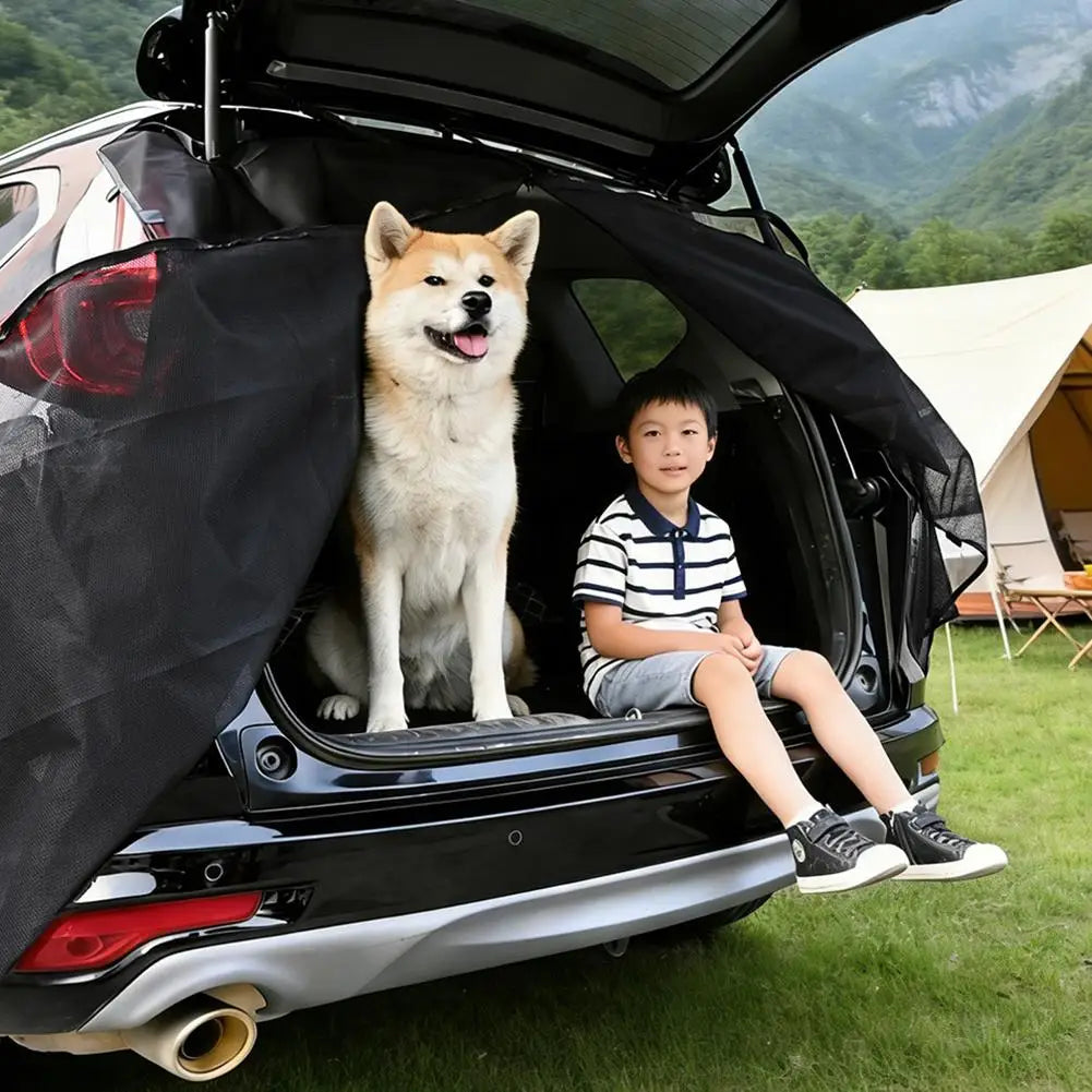 Magnetic SUV Tailgate Mesh Screen – Car Trunk Insect Net Car Trunk Mesh Screen Qme