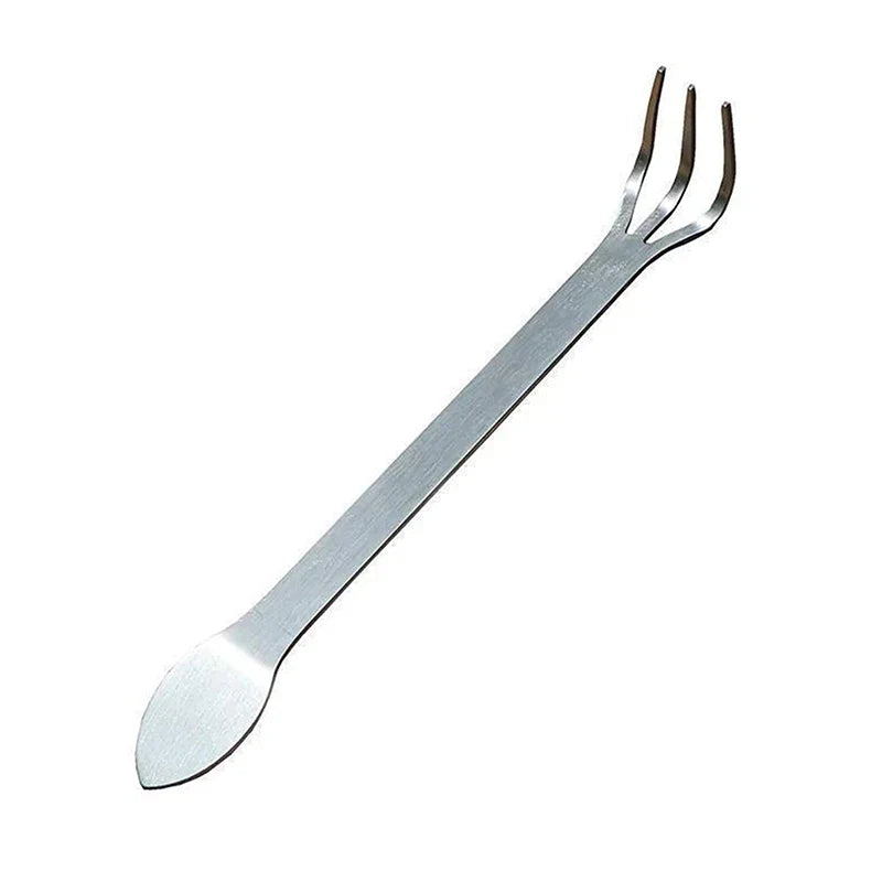 Handheld Stainless Steel Garden Rake – Rustproof 3-Prong Tool Handheld Garden Rake Qme